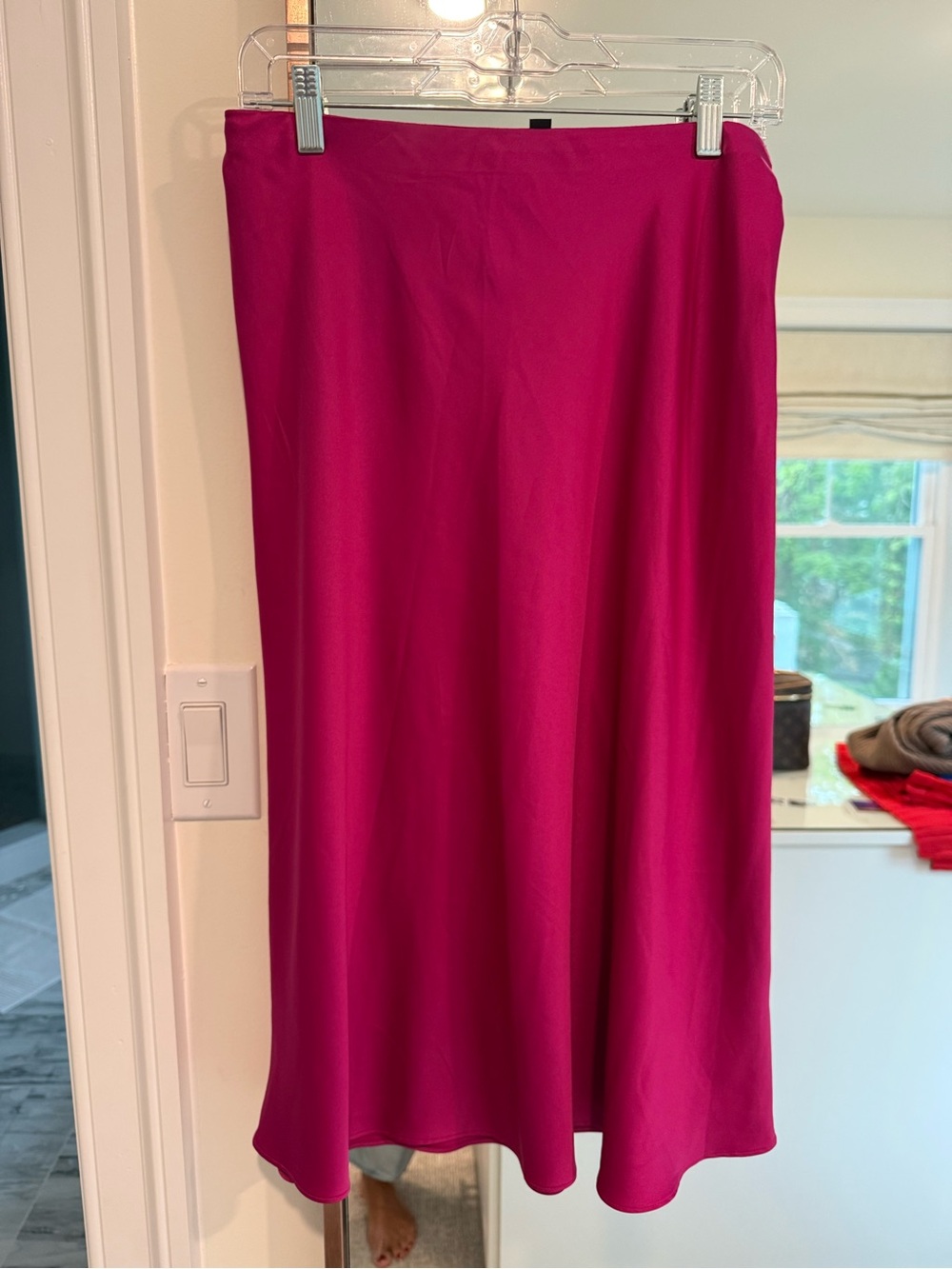 Express Fuchsia Midi Skirt